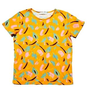 Mango Multicolor Embroidered Logo T-shirt Women's‎ Size 12
